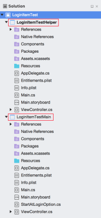 Solution with two projects.